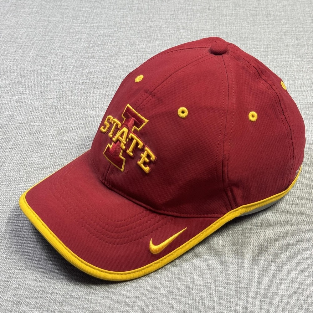Nike Iowa State Cyclones Hat Cap Strap Back Mens One Size Red NCAA Football